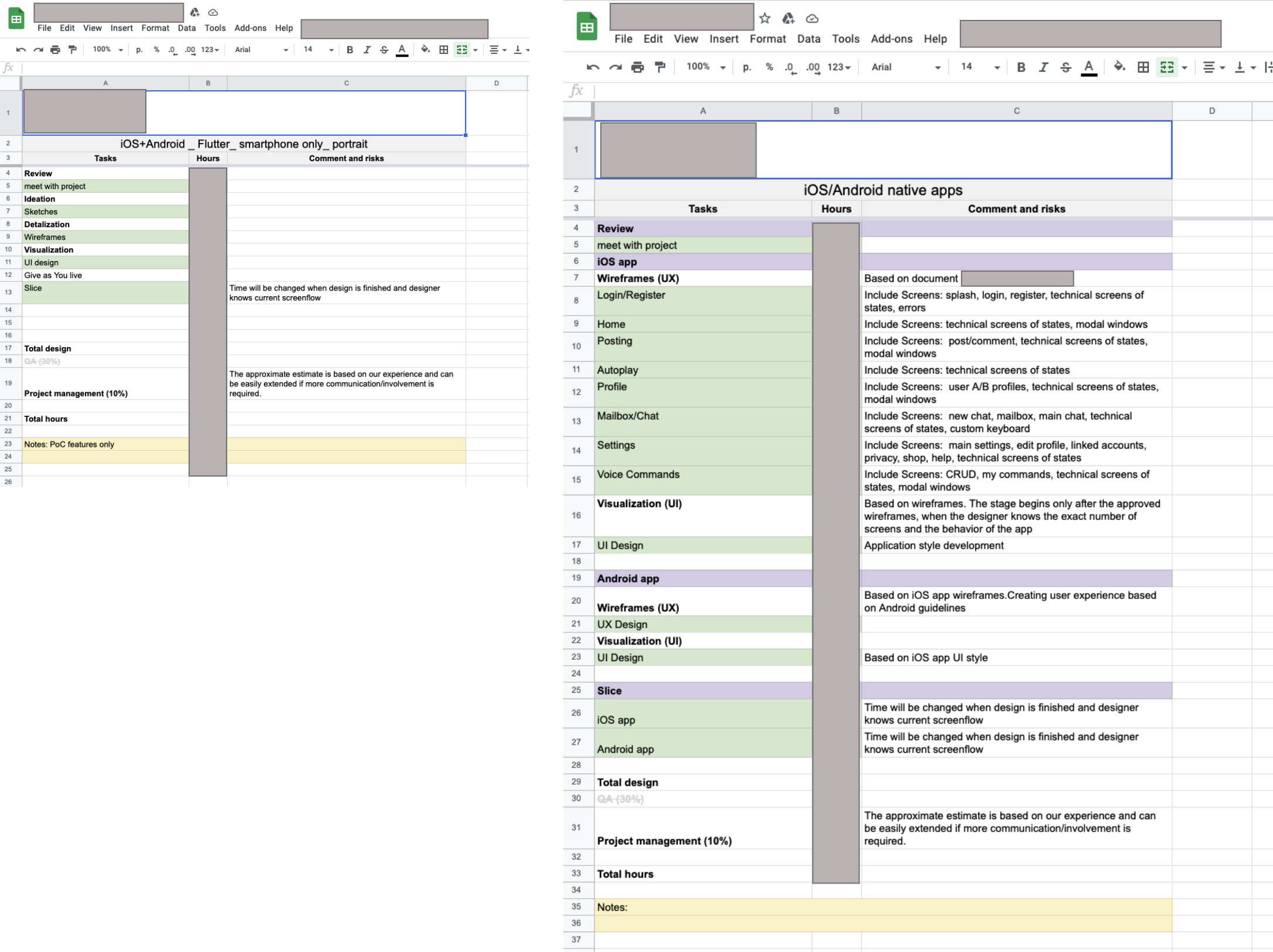Presale document example 1
