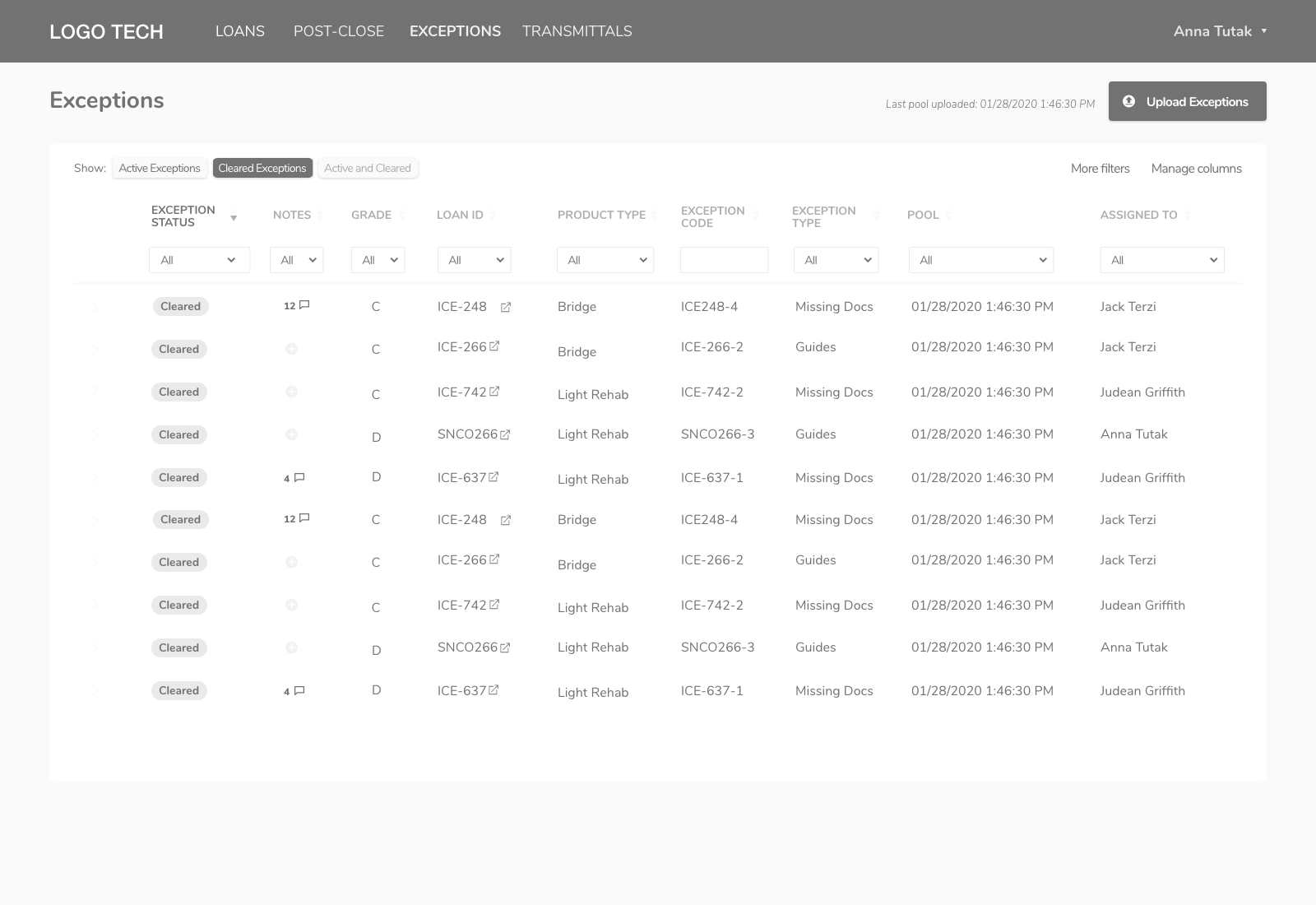 Fintech wireframing example 1
