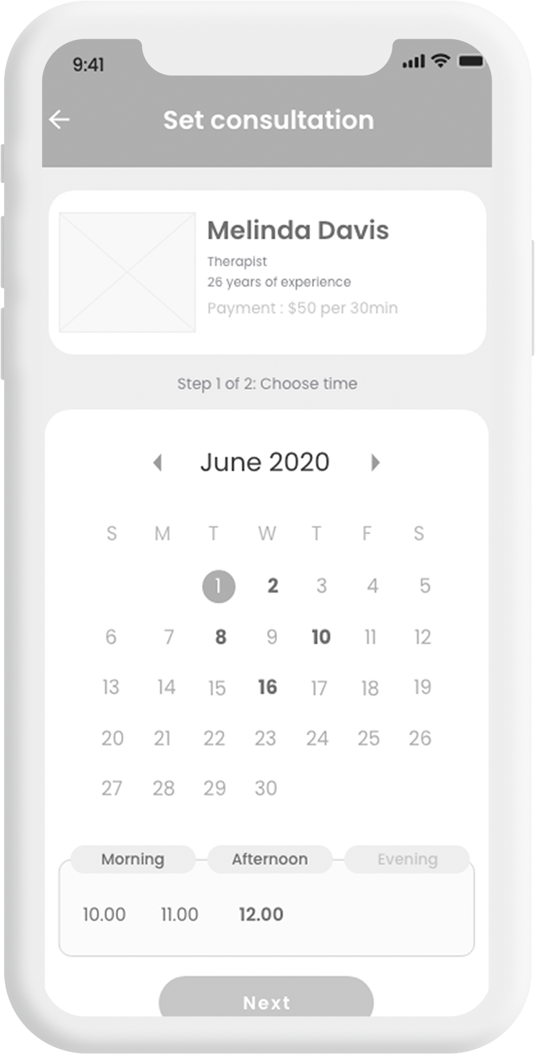 Healthcare wireframing example 5