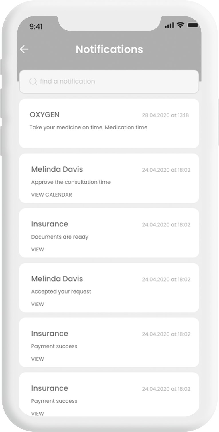 Healthcare wireframing example 9